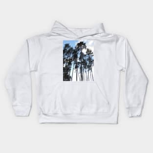 Pine Tree Silhouette Kids Hoodie